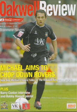 Barnsley v Tranmere Rovers Match Programme 2004-09-11